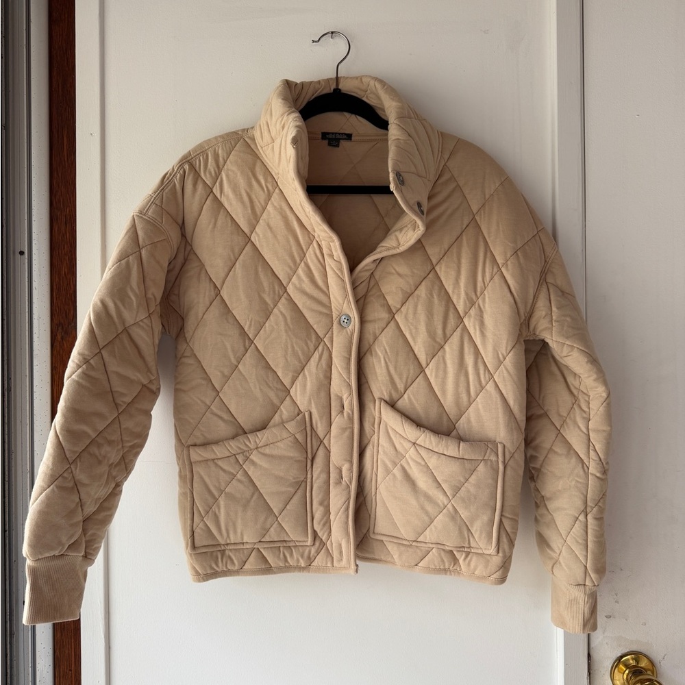 Quilted Tan Coat Jacket